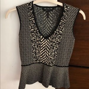 BCBG MaxAzria Knit Peplum Top XS